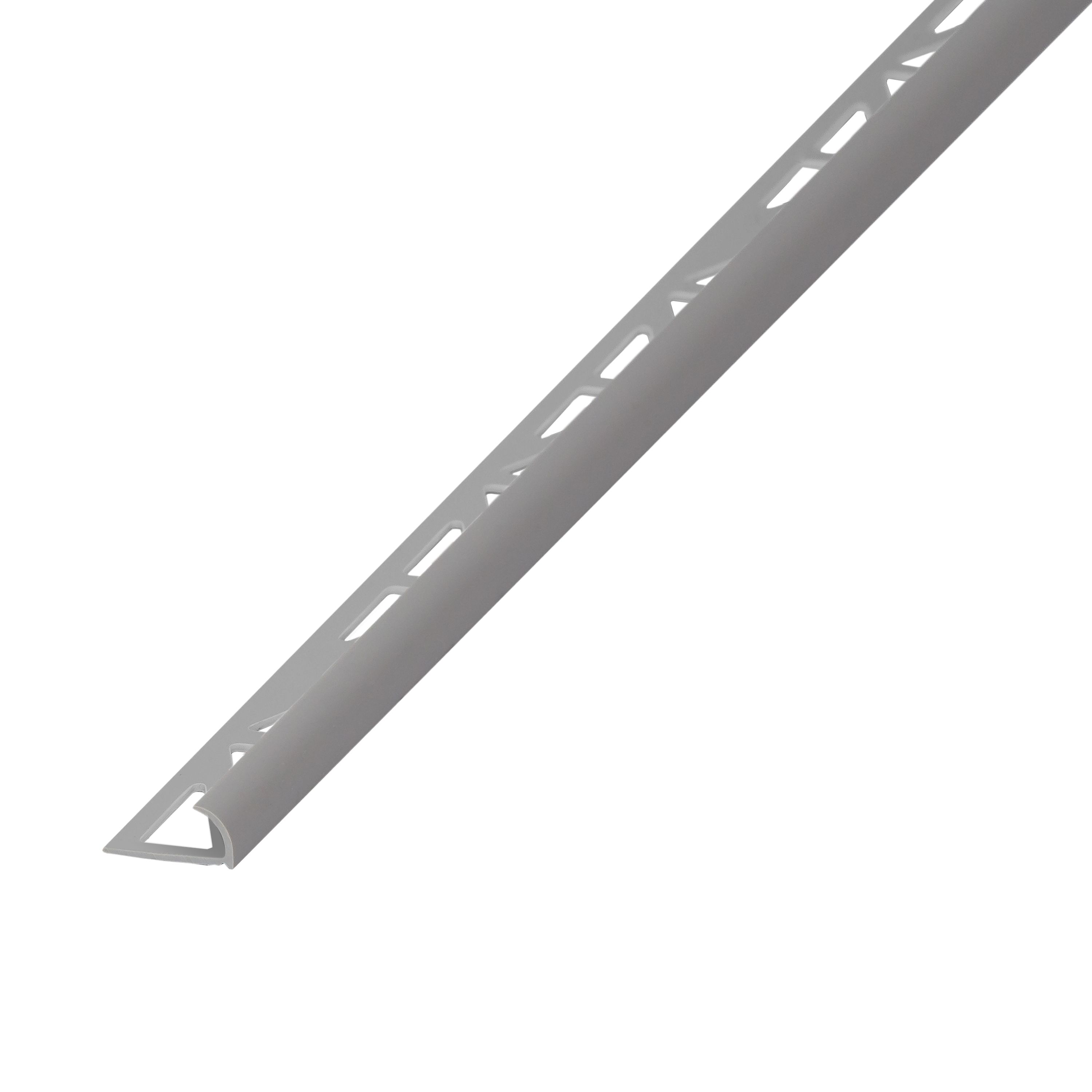 Diall Grey 6mm Round Edge Pvc External Edge Tile Trim Price Comparisons | Compare The Build