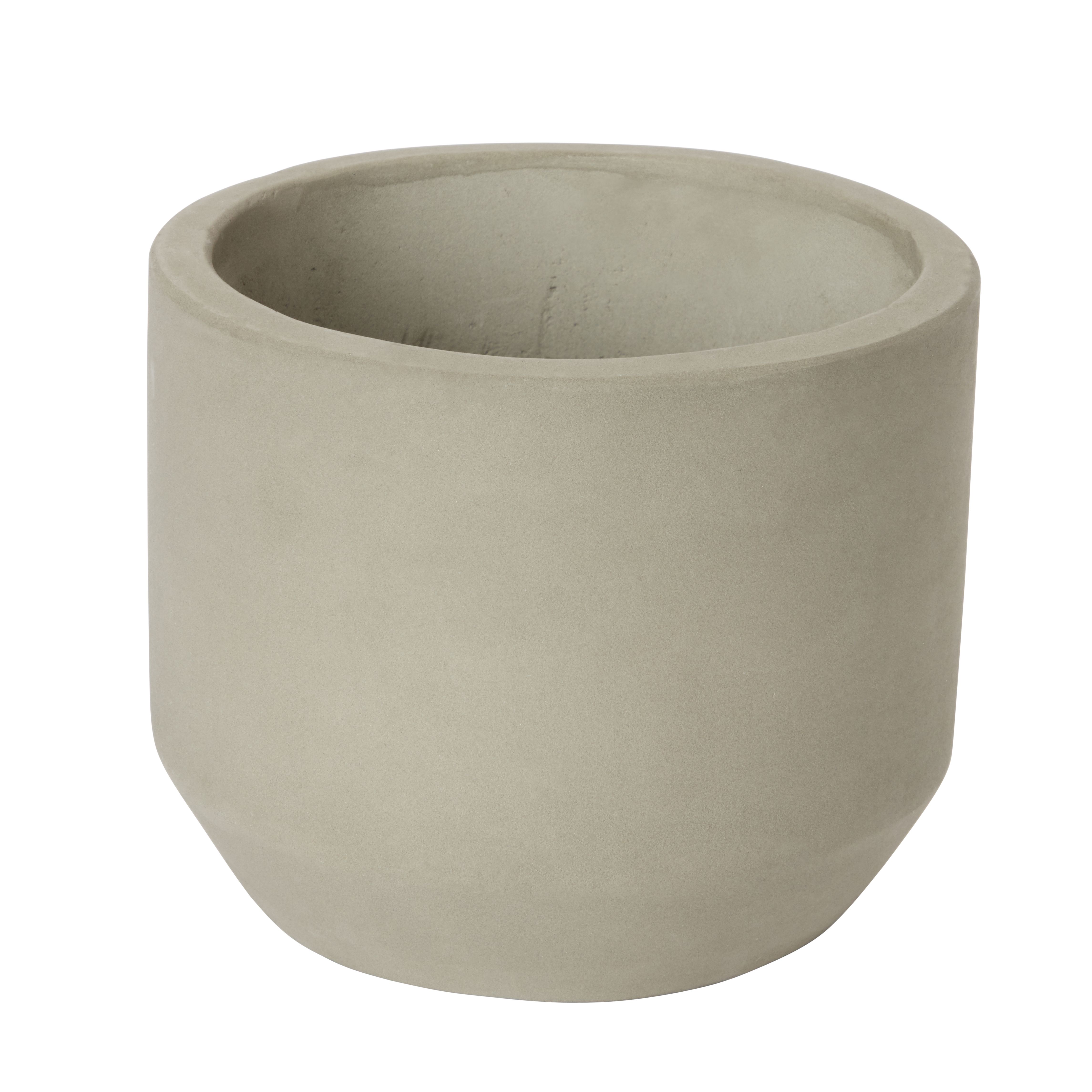 GoodHome Grey Clay Round Plant Pot (Dia)17Cm | Compare The Build