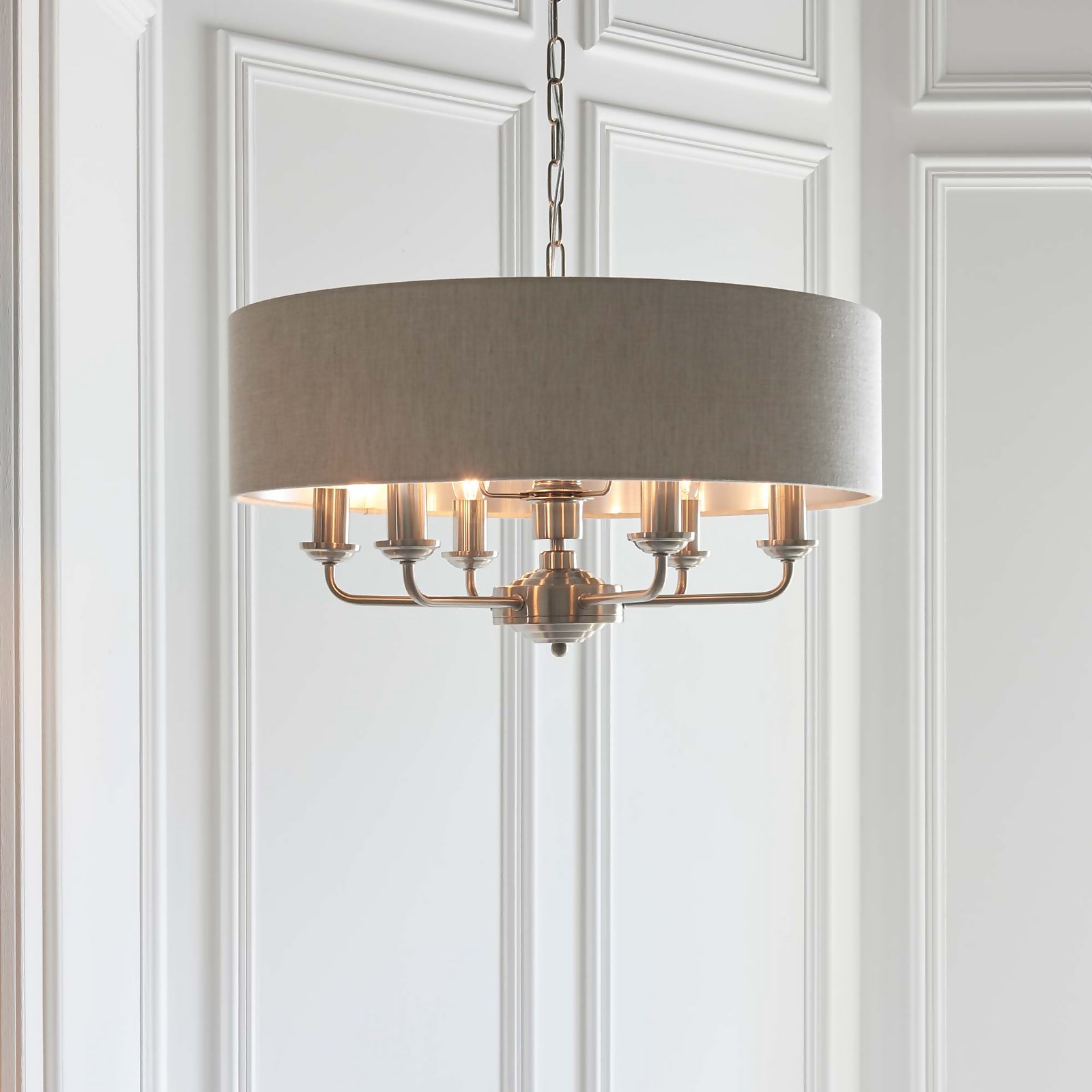 Highclere Pendant Light - 6lt Chrome | Compare The Build