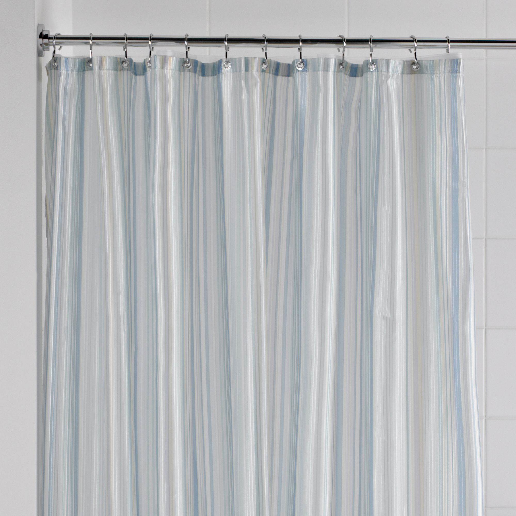 Cooke & Lewis Blue Summer Stripe Patterned Shower Curtain (L)1800 mm Price Comparisons | Compare The Build