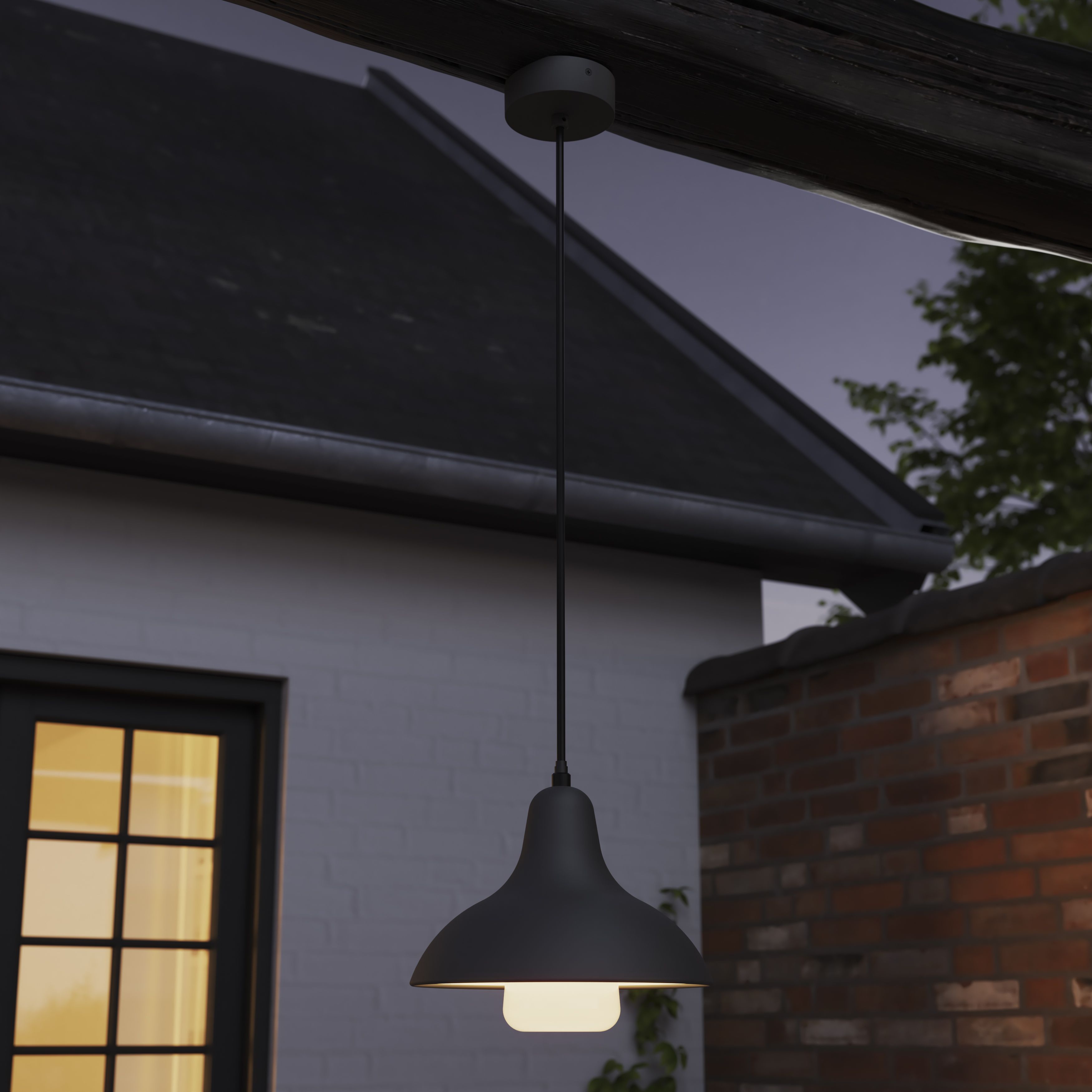 Blooma Ferdie Barn Dark Grey Pendant Ceiling Light, (Dia)280mm Price Comparisons | Compare The Build