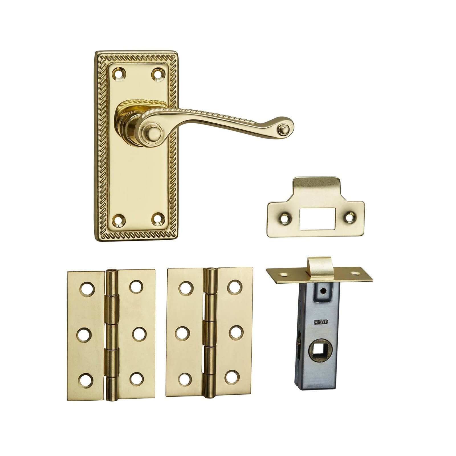 Homebuild Georgian Short Backplate Internal Door Pack - Polished Brass Price Comparisons | Compare The Build