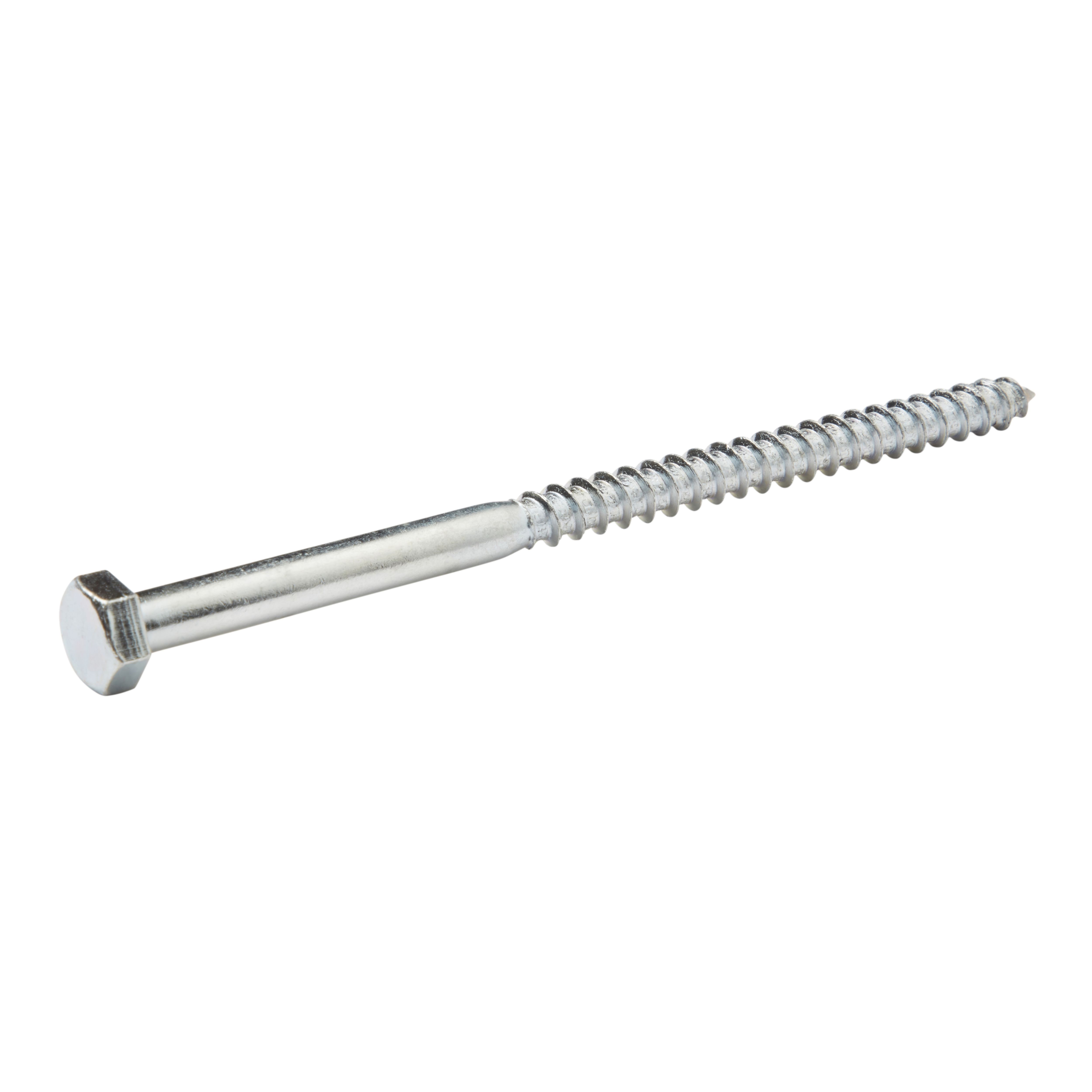 Diall Hex Zinc-Plated Carbon Steel Coach Screw (Dia)8mm (L)140mm, Pack Of 50 Price Comparisons | Compare The Build