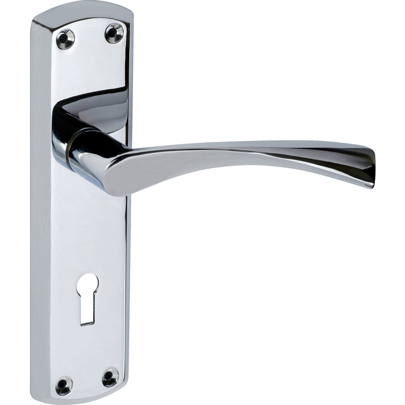 Eclipse Monza Door Handles Lock Polished (Pair) in Chrome Price Comparisons | Compare The Build