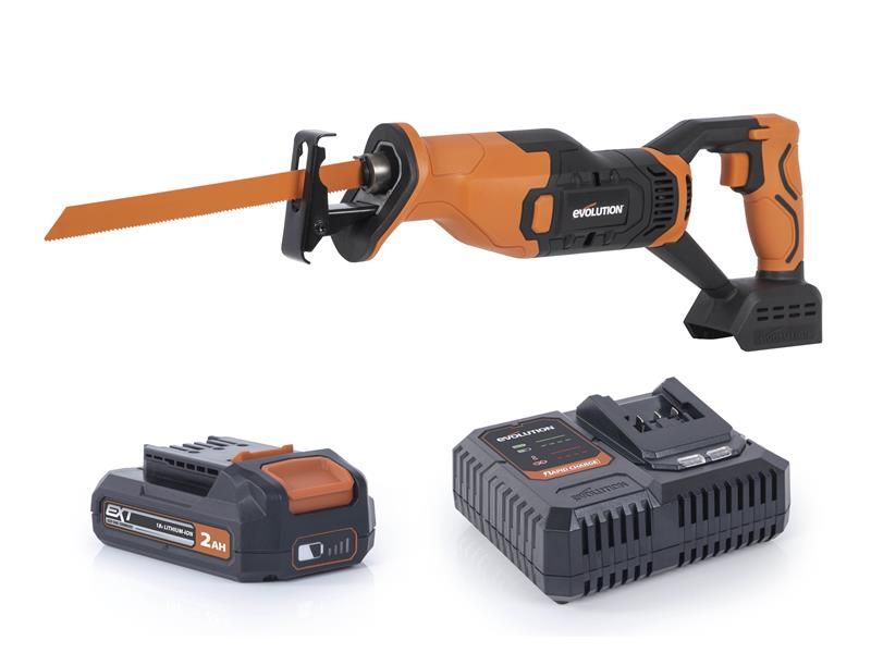 Evolution EVLR150RCP2 R150RCP-Li EXT Reciprocating Saw 18V 1 x 2.0Ah Li-ion | Compare The Build