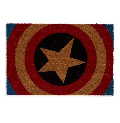 Marvel Red, Blue & Natural Captain America Door Mat, 40Cm X 60Cm Price Comparisons | Compare The Build