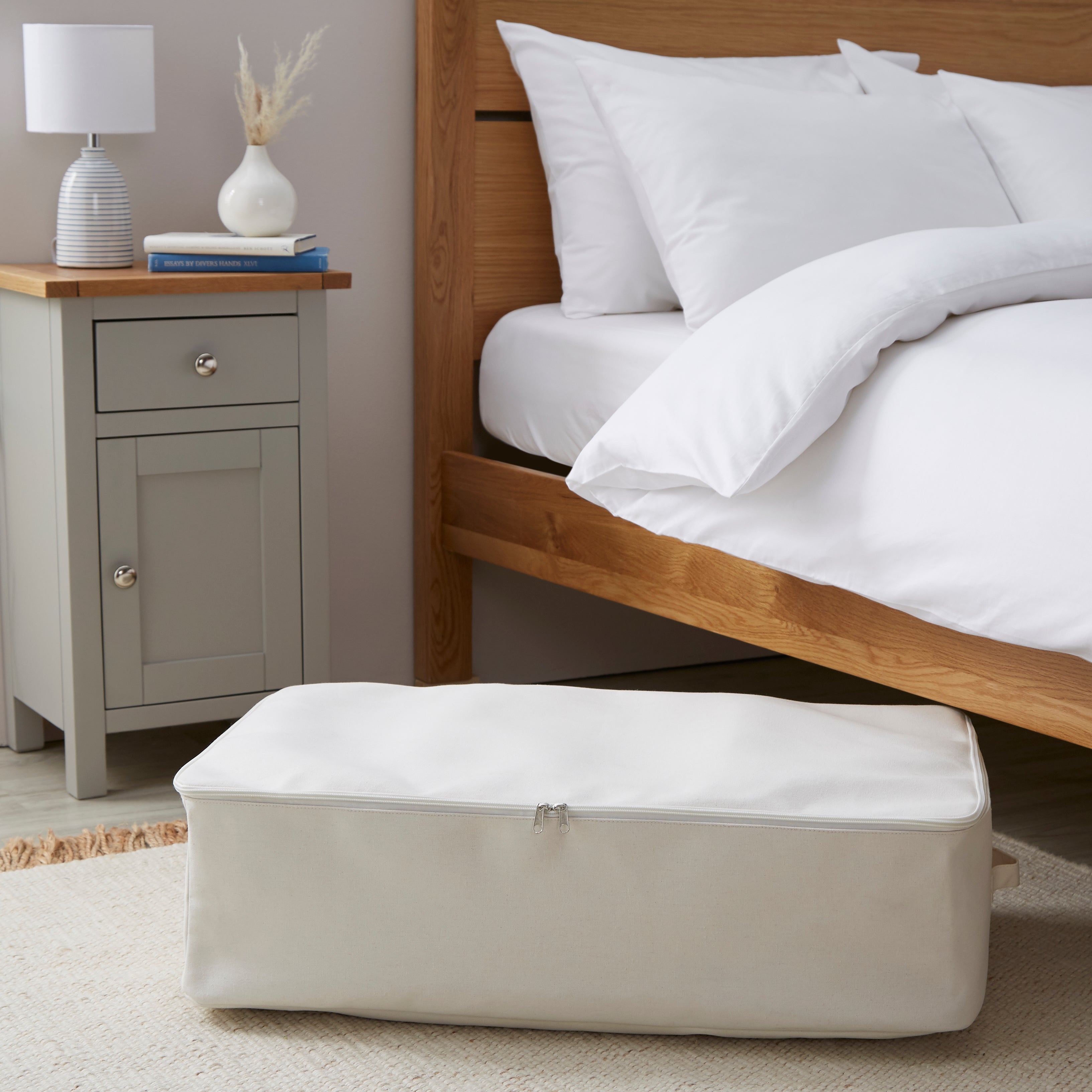 Fabric Underbed Storage Bag Cream Cream Price Comparisons | Compare The Build