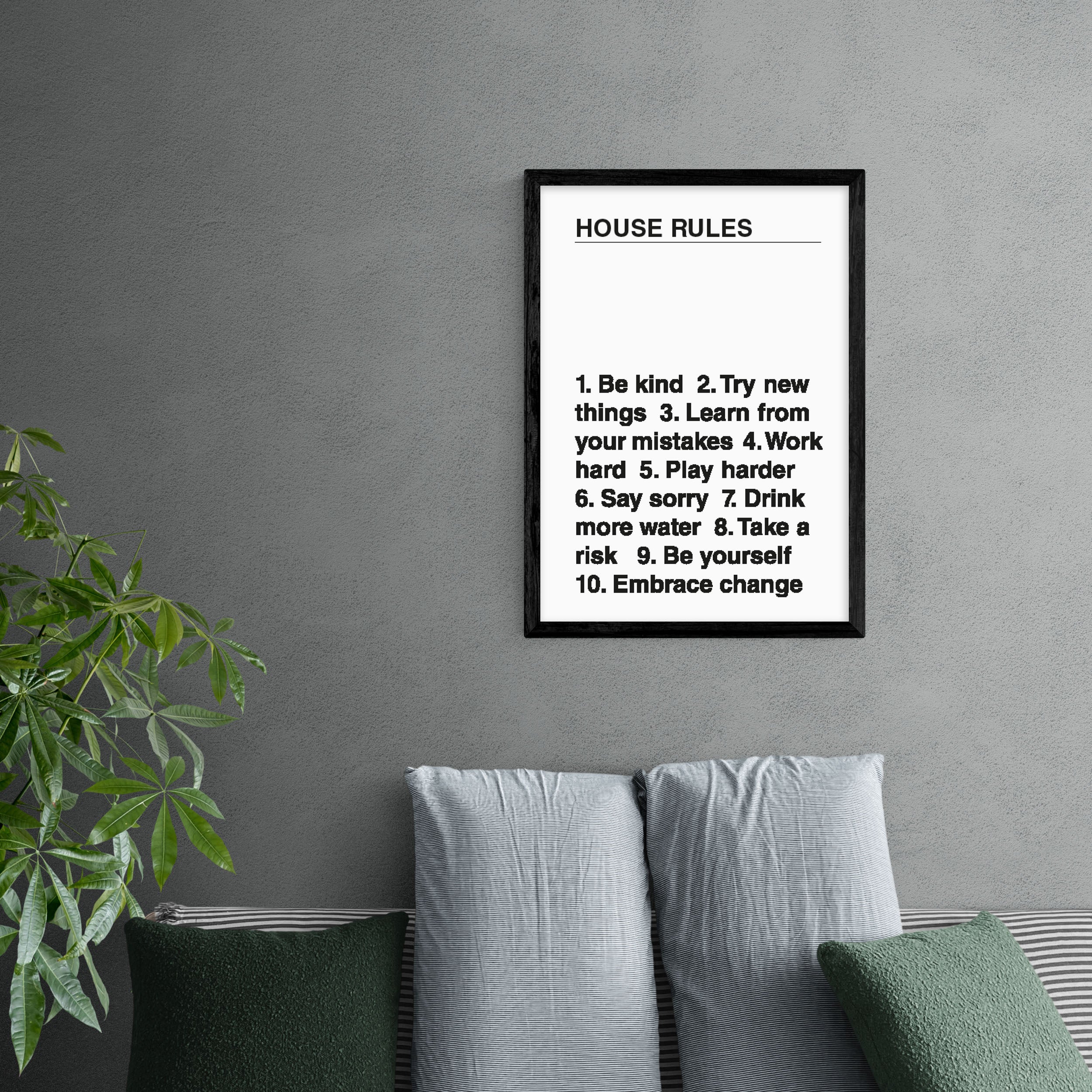 East End Prints House Rules Print Black/White Price Comparisons | Compare The Build