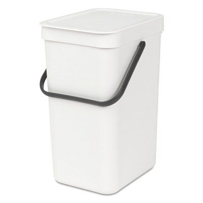 Brabantia Sort & Go White Plastic Rectangular Kitchen Bin, 12L Price Comparisons | Compare The Build