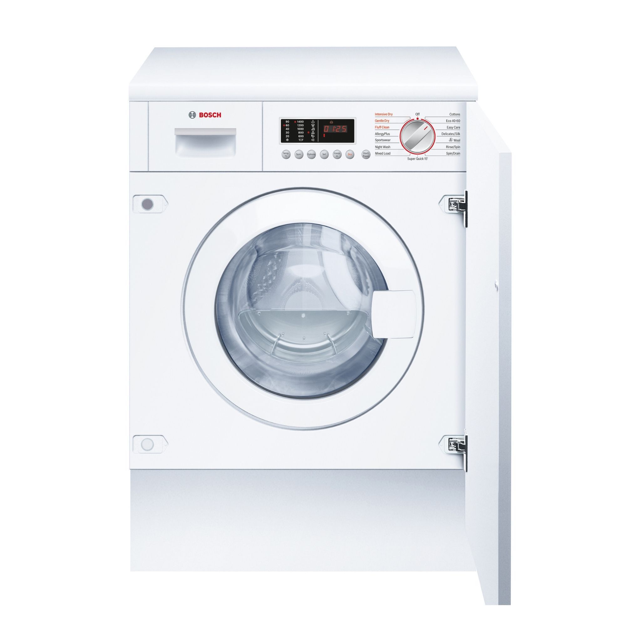 Bosch White Built-In Condenser Washer Dryer, 7Kg/4Kg | Compare The Build