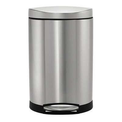 Simplehuman Stainless Steel Semi-Round Bathroom Pedal Operated Lid Bin Price Comparisons | Compare The Build