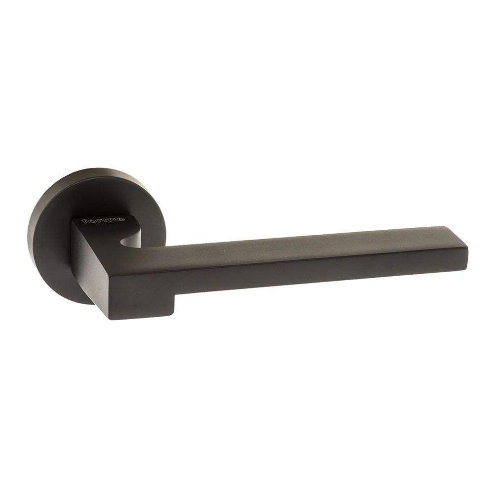 Atlantic Forme Ginevra Designer Lever on Minimal Round Rose - Matt Black Atlantic UK FMR430MB | Compare The Build