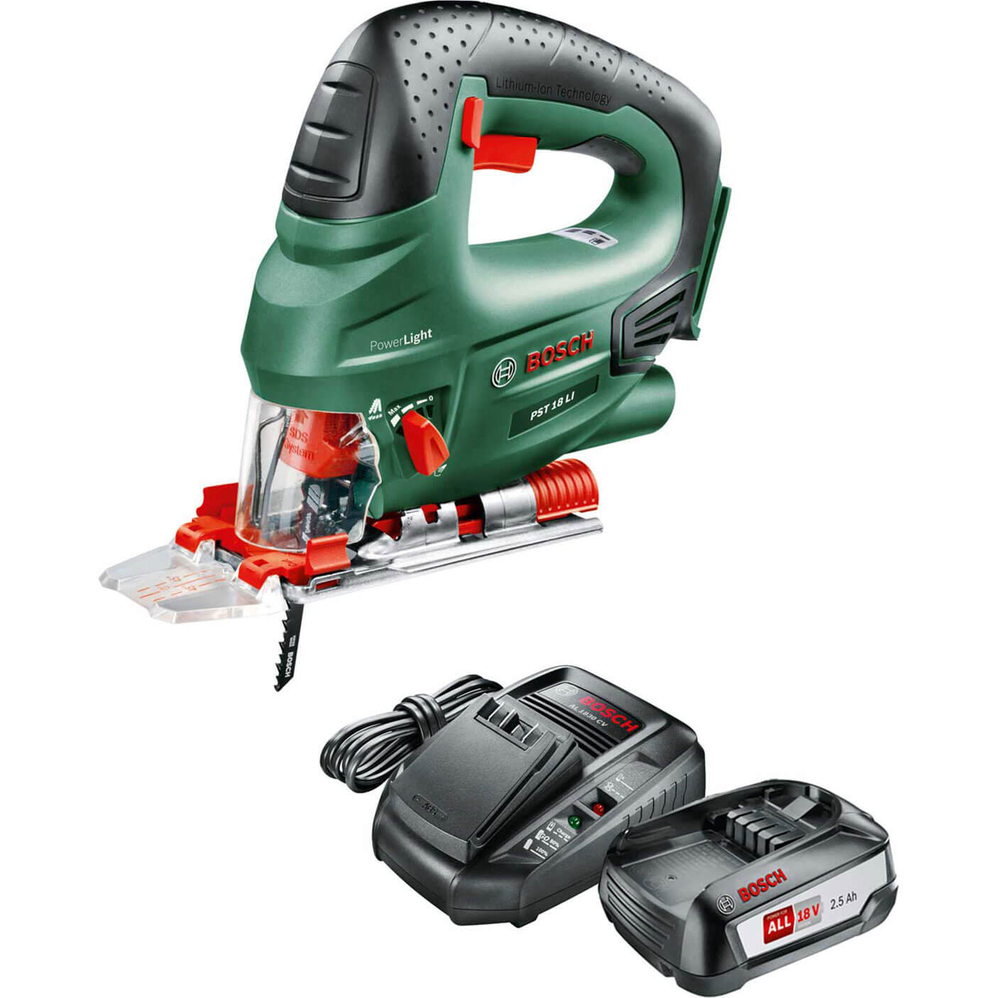 Bosch PST 18 LI 18v Cordless Jigsaw 1 x 2.5ah Li-ion Charger No Case Price Comparisons | Compare The Build