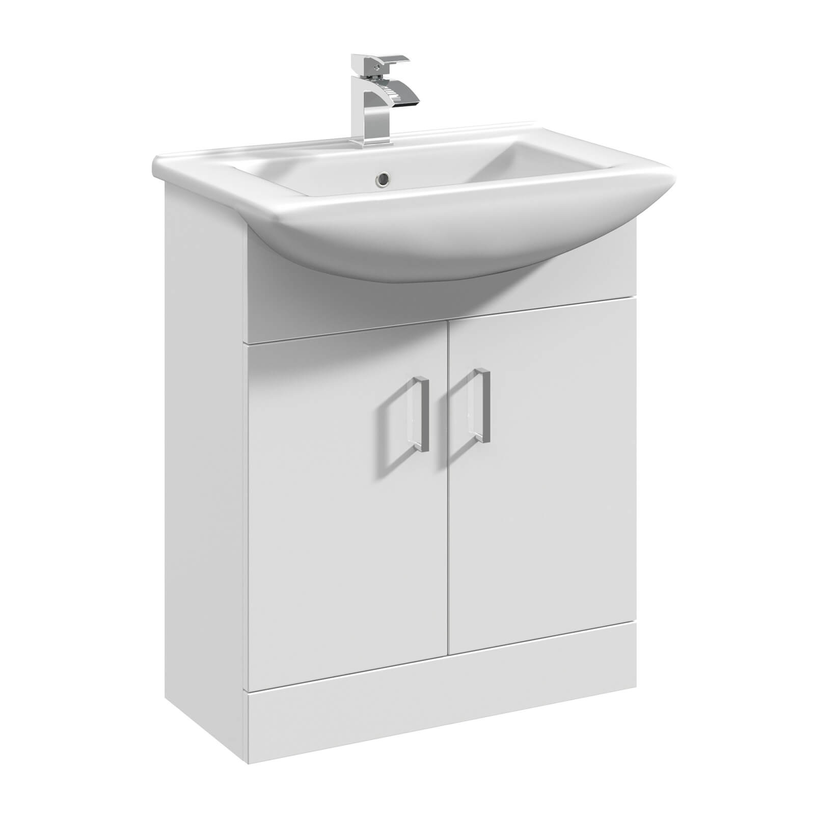 Balterley Orbit 650mm Freestanding Unit With Basin 2 - Gloss White Price Comparisons | Compare The Build