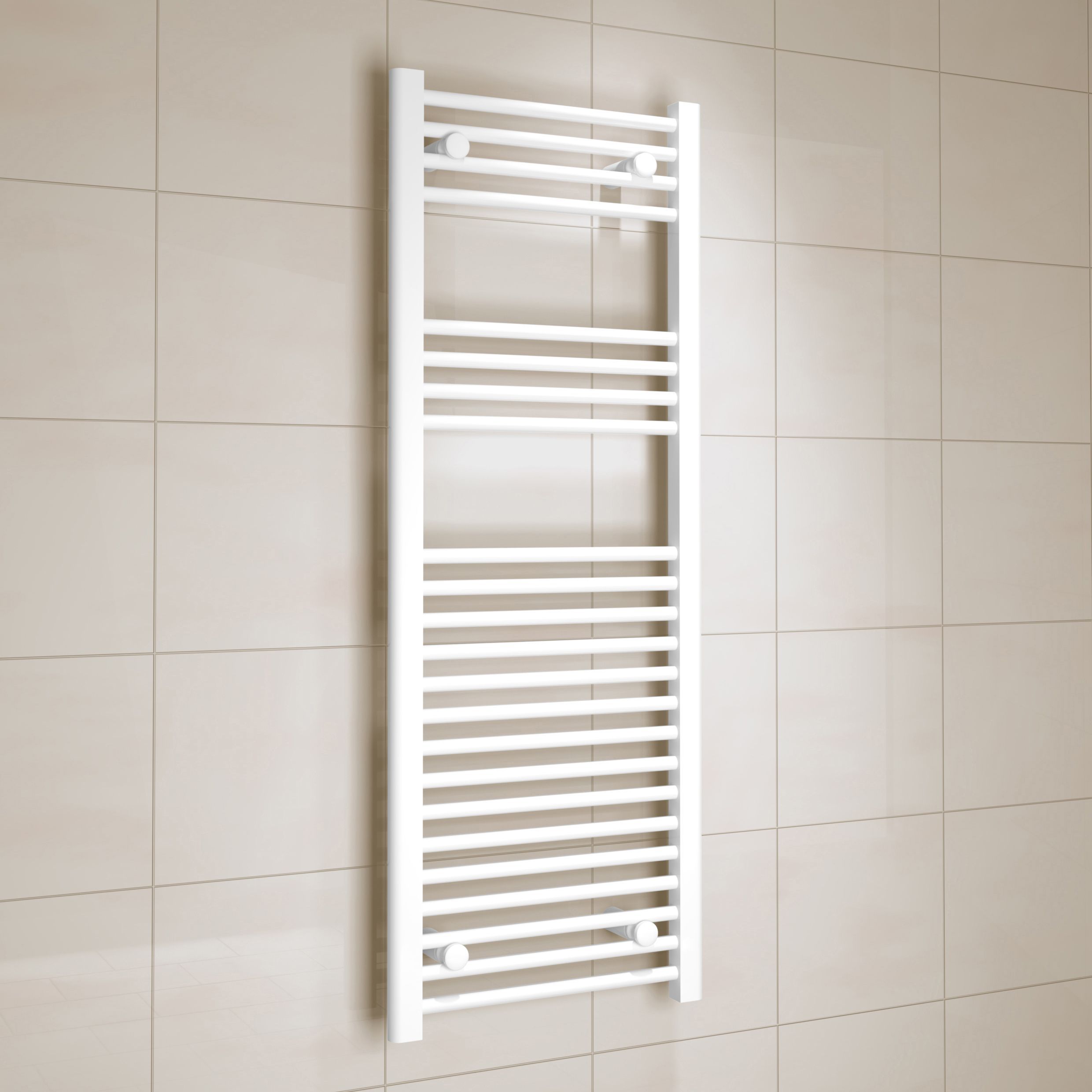 Kudox 456W Electric White Towel Warmer (H)1200mm (W)450mm Price Comparisons | Compare The Build