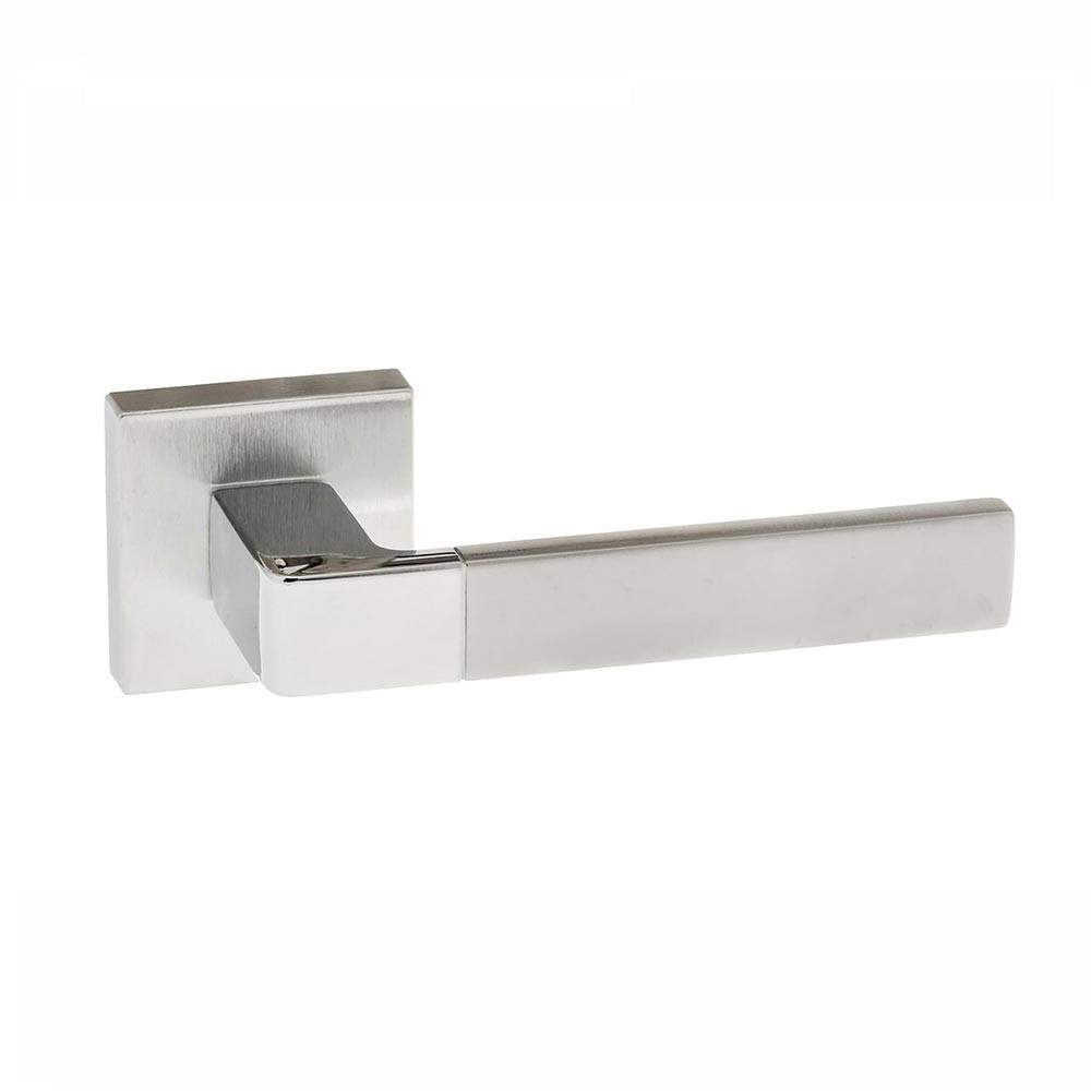 Atlantic Forme Asti Designer Lever on Minimal Square Rose - Polished Chrome / Satin Chrome Atlantic UK FMS255SCPC Price Comparisons | Compare The Build