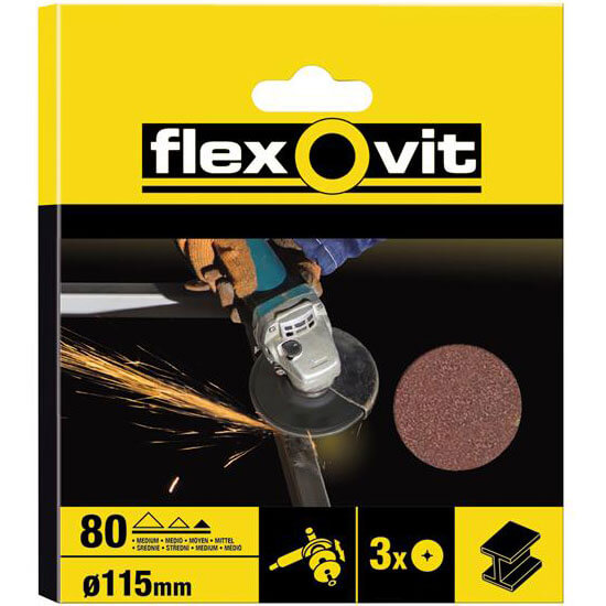 Flexovit Aluminium Oxide Fibre Discs 115mm 36g Pack of 3 Price Comparisons | Compare The Build