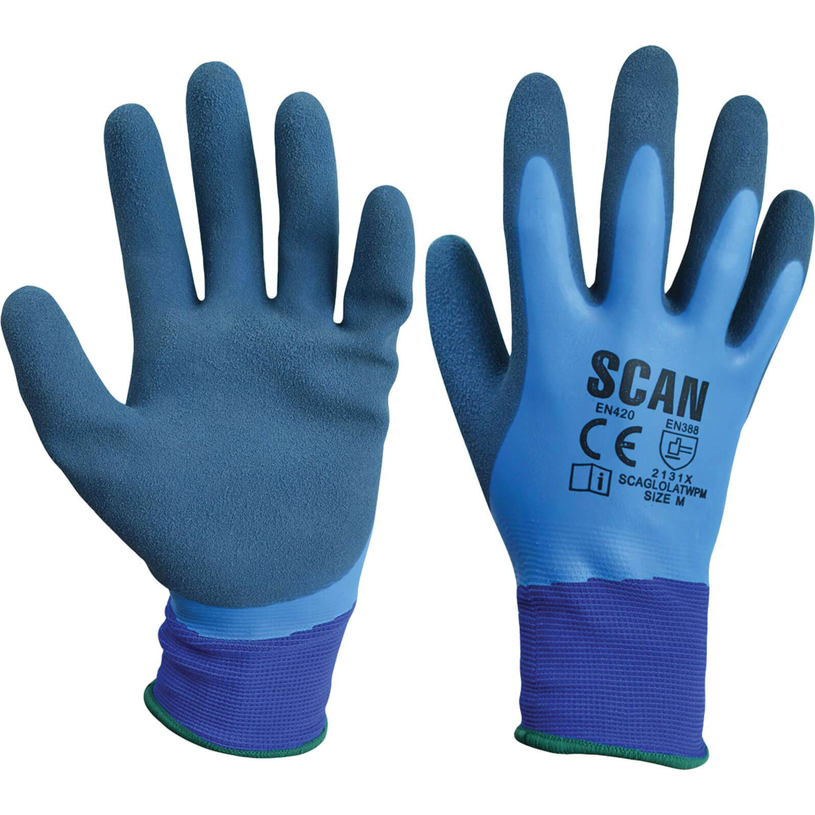 Scan Waterproof Latex Gloves Blue M Price Comparisons | Compare The Build