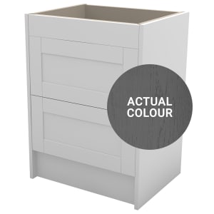 Duarti By Calypso Highwood 600mm Full Depth 2 Drawer Floor Standing Vanity Unit - Panther Grey Price Comparisons | Compare The Build