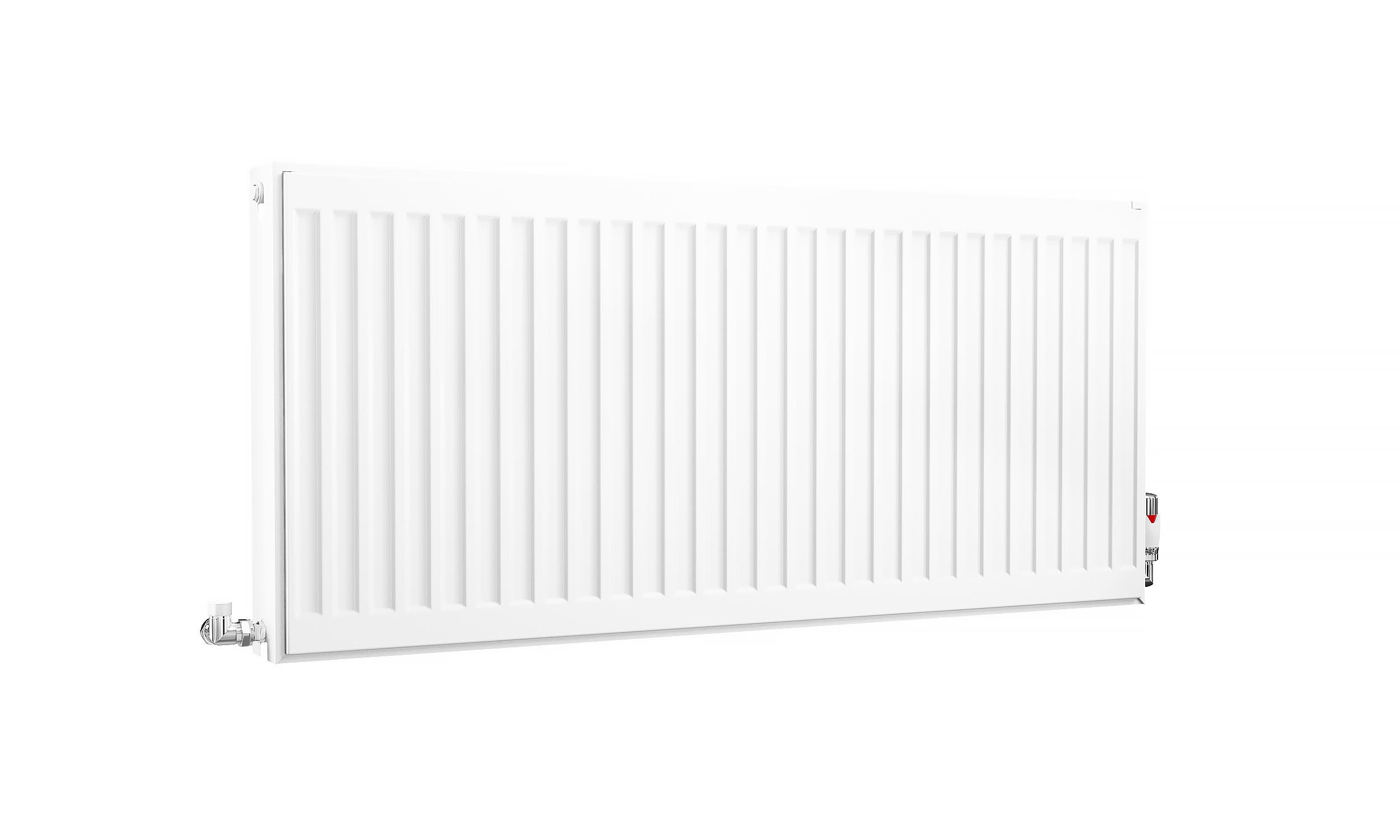 Kartell K-Rad Compact Horizontal Radiator, White, 500mm x 1100mm - Double Panel, Double Convector | Compare The Build