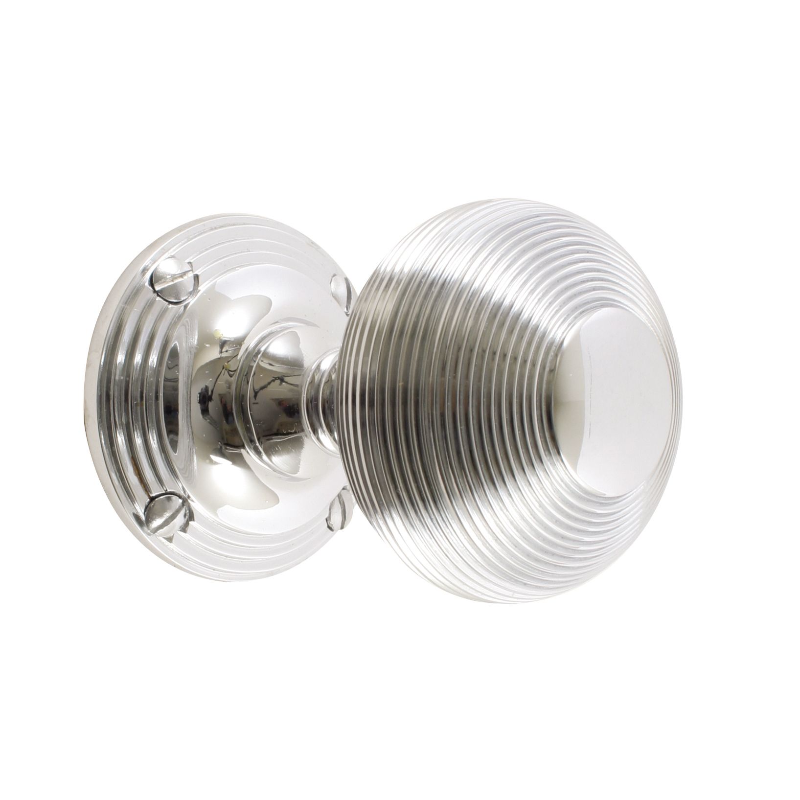 Polished Chrome Effect Brass Round Door Knob (Dia)56.4mm Price Comparisons | Compare The Build