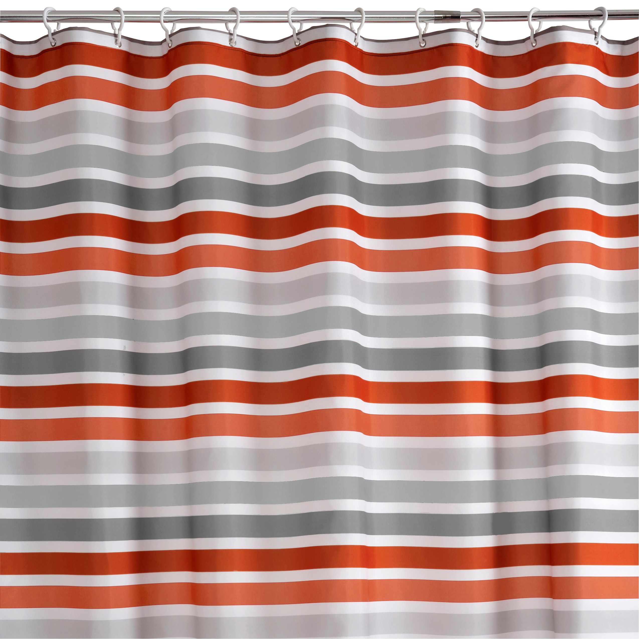 Cooke & Lewis Grey & Red Hyale Stripe Shower Curtain (L)1800 mm Price Comparisons | Compare The Build