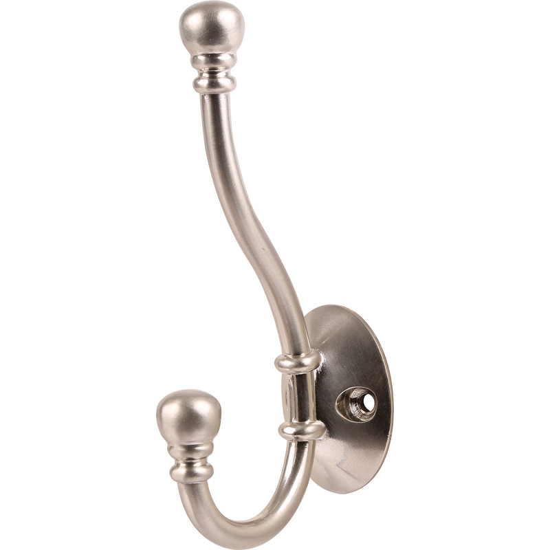 Ball End Hat & Coat Hook Satin Nickel in Silver Price Comparisons | Compare The Build