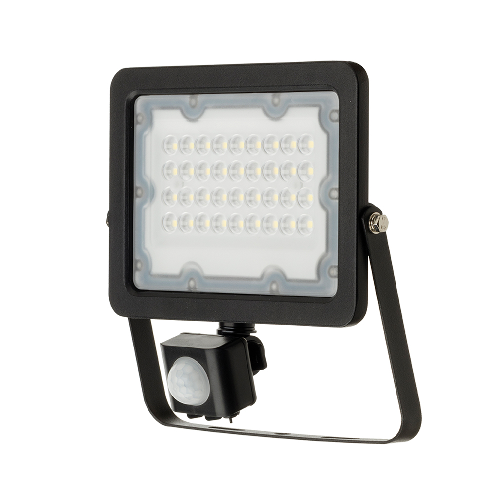 30w IP67, LED Floodlight With PIR Sensor, 6000K IP65 Black Price Comparisons | Compare The Build