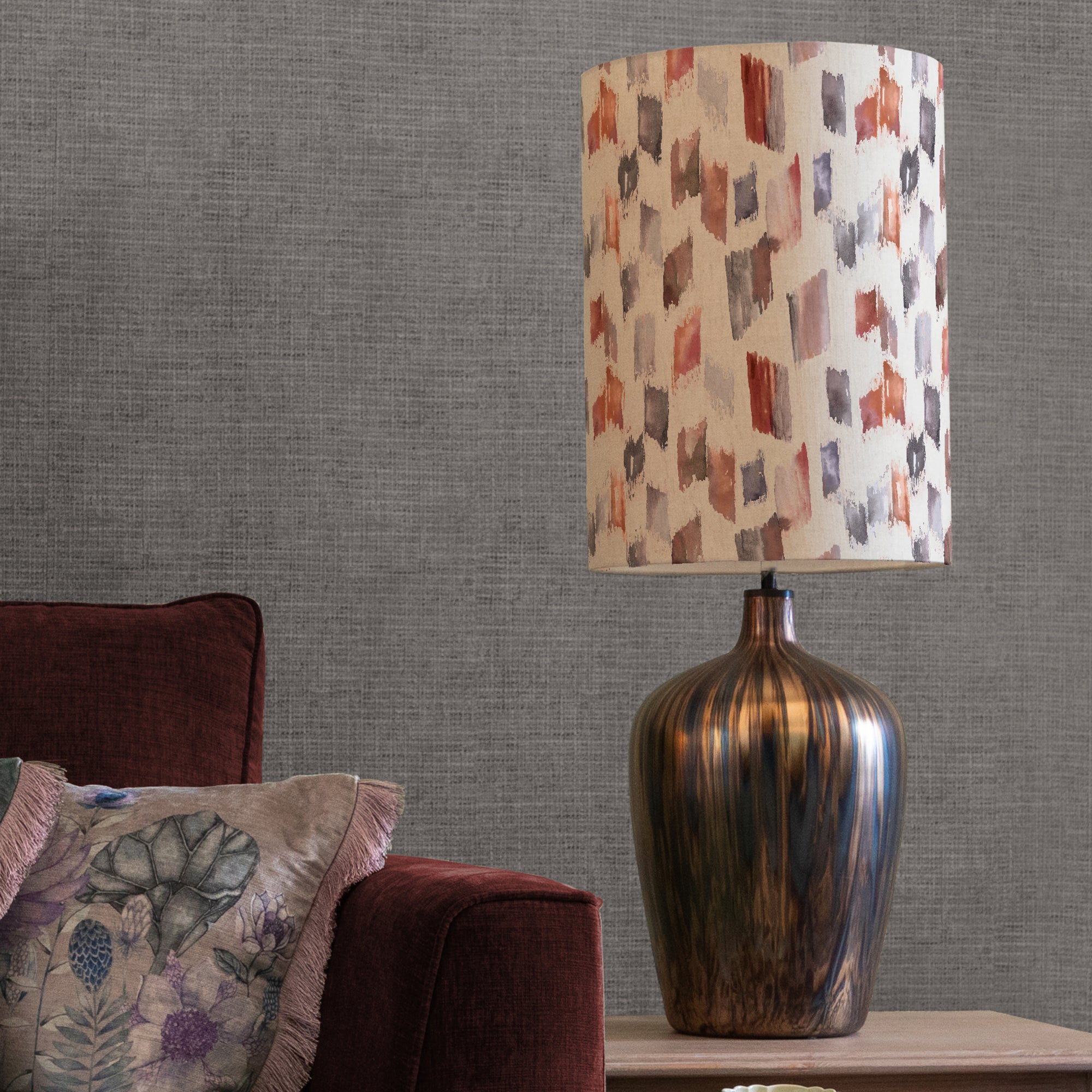 Olywn Table Lamp with Arwen Shade Arwen Scarlet Red Price Comparisons | Compare The Build