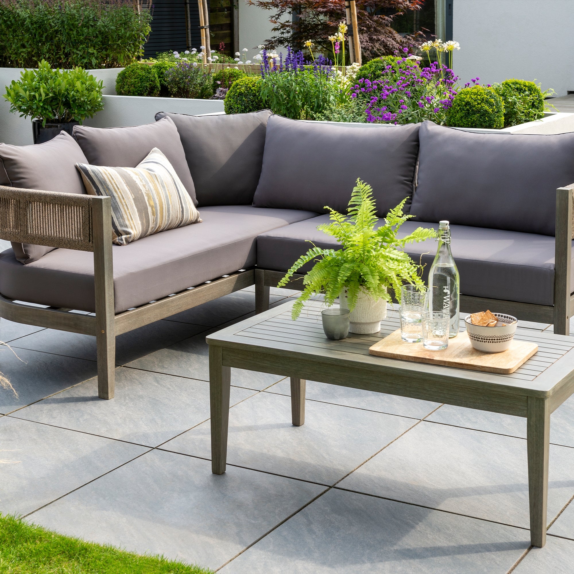 Arden 4 Seater Corner Set Grey | Compare The Build