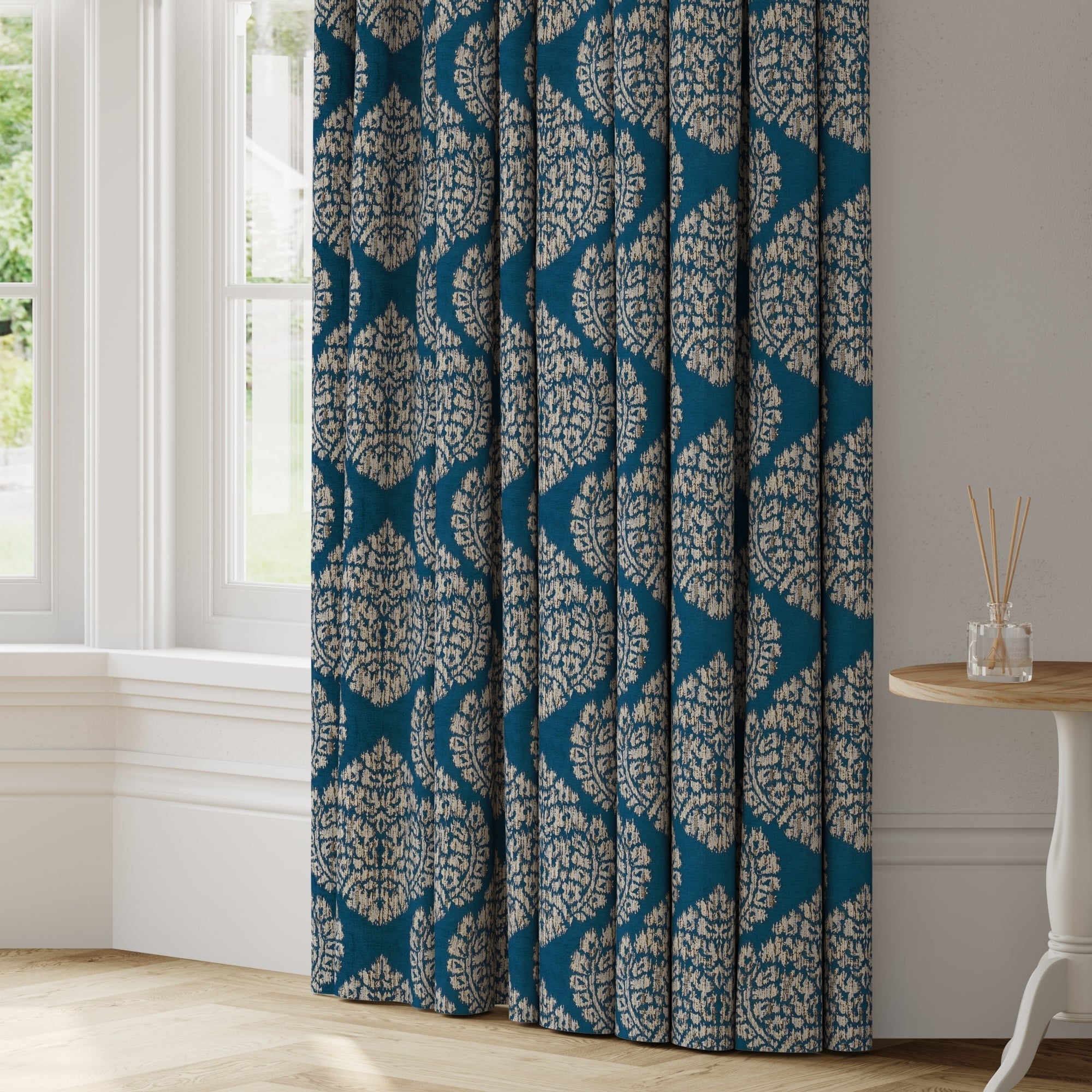 Marcello Made to Measure Curtains Blue/Grey Price Comparisons | Compare The Build