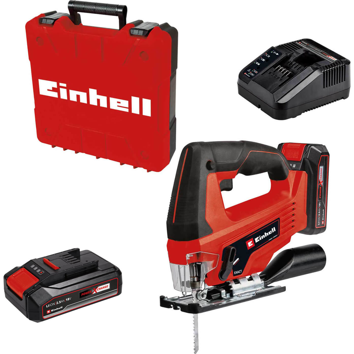 Einhell TC-JS 18 Li 18v Cordless Jigsaw 2 x 2.5ah Li-ion Charger Case Price Comparisons | Compare The Build