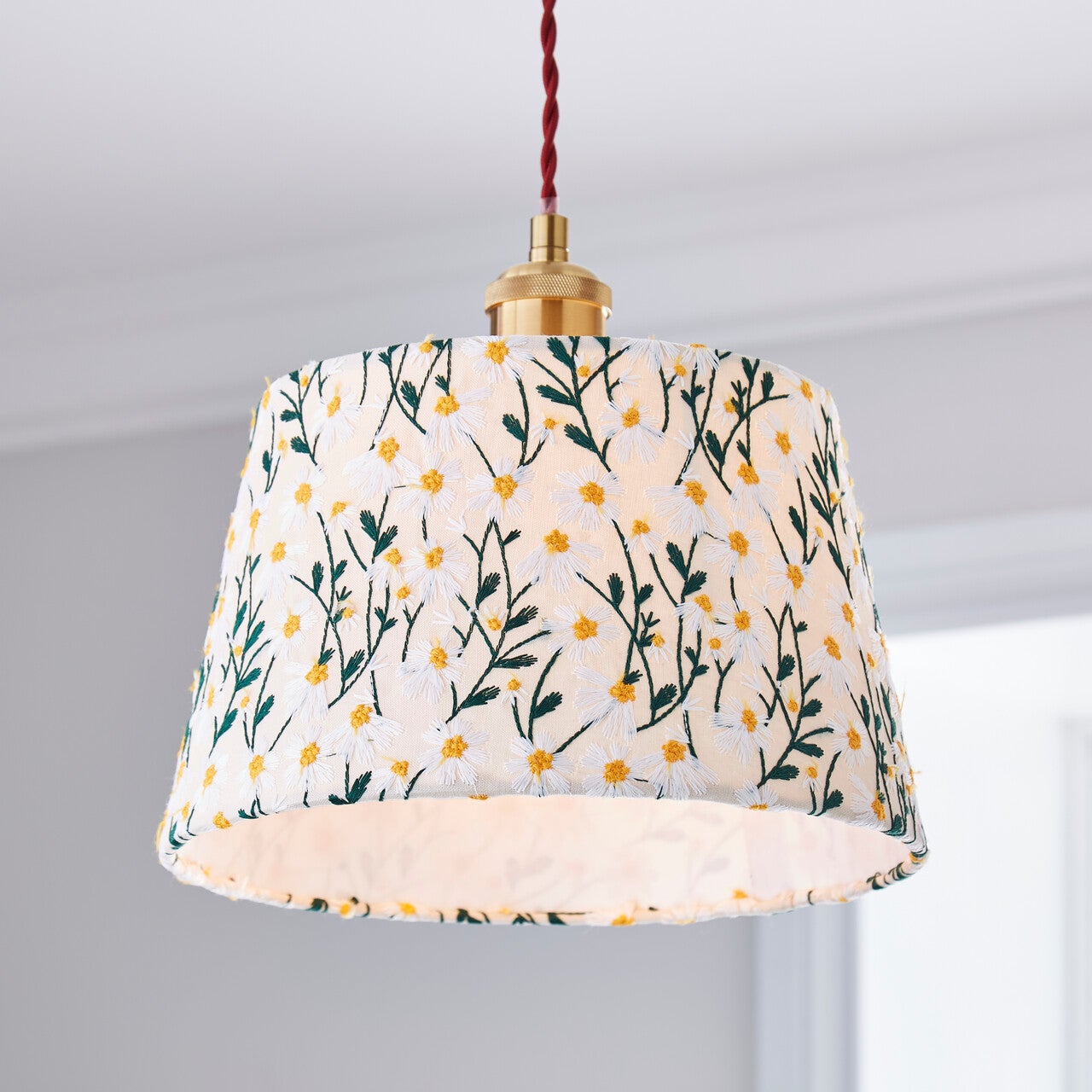 Daisy Embroidered Tapered Lamp Shade MultiColoured Price Comparisons | Compare The Build