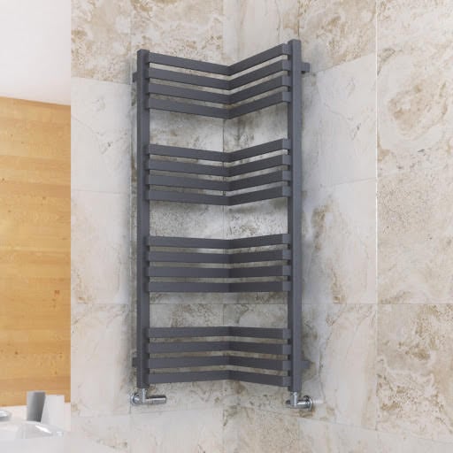 Terma Incorner Heated Towel Rail Modern Grey 1005 x 350mm Price Comparisons | Compare The Build