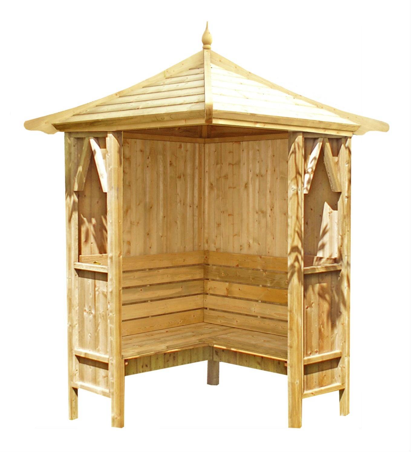 Shire Corner Arbour 4ft x 4ft (1.20m x 1.20m) Price Comparisons | Compare The Build