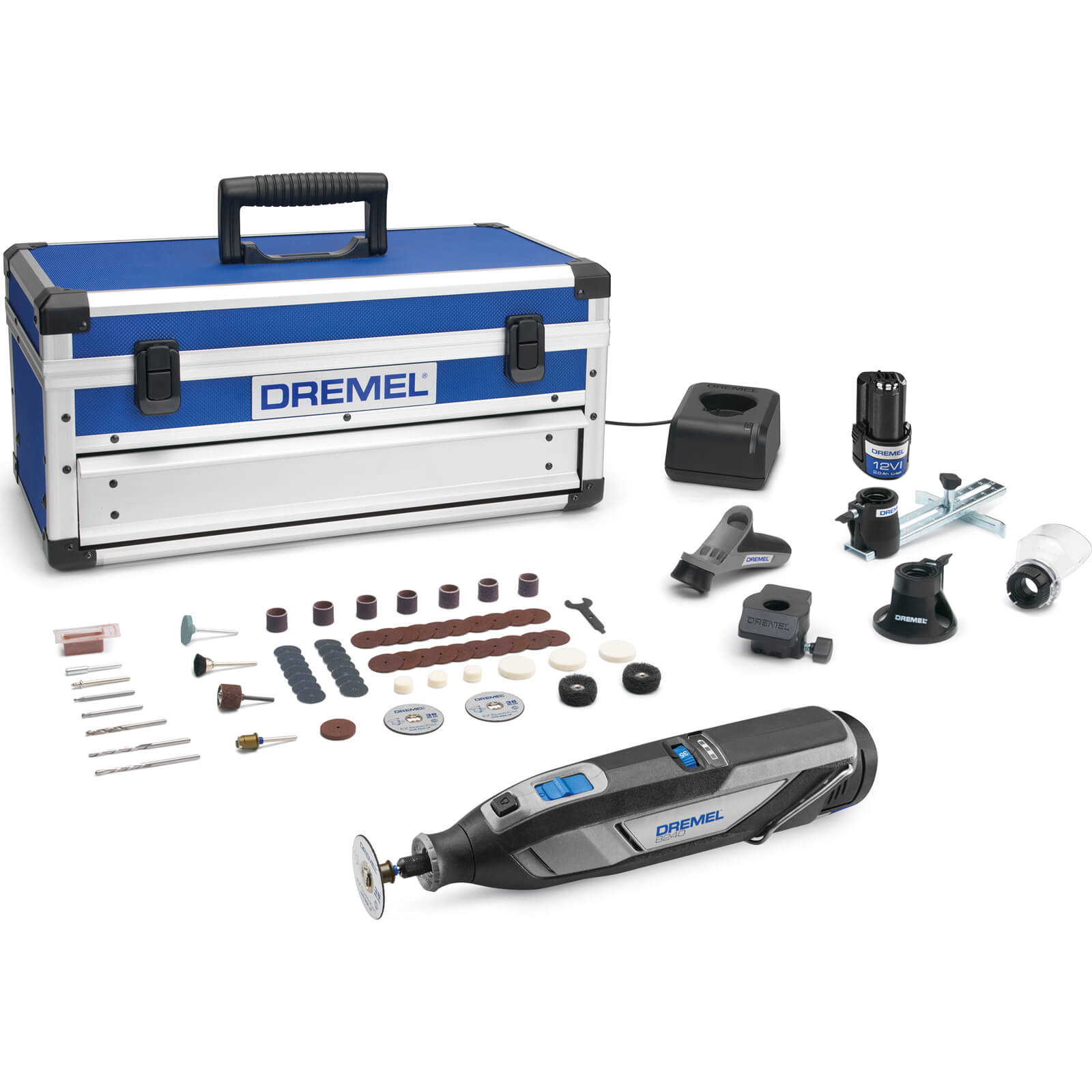 Dremel 8240 12v Cordless Rotary Multi Tool 65 Accesssory Platinum Kit 2 x 2ah Li-ion Charger Case Price Comparisons | Compare The Build