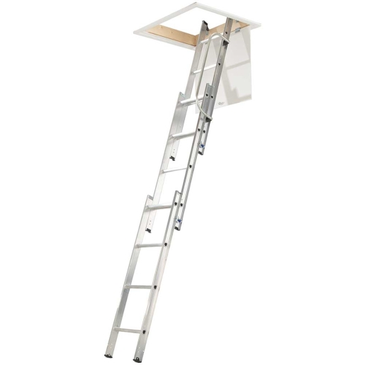 Werner 76003 Loft Ladder 3 Section with Handrail | Compare The Build