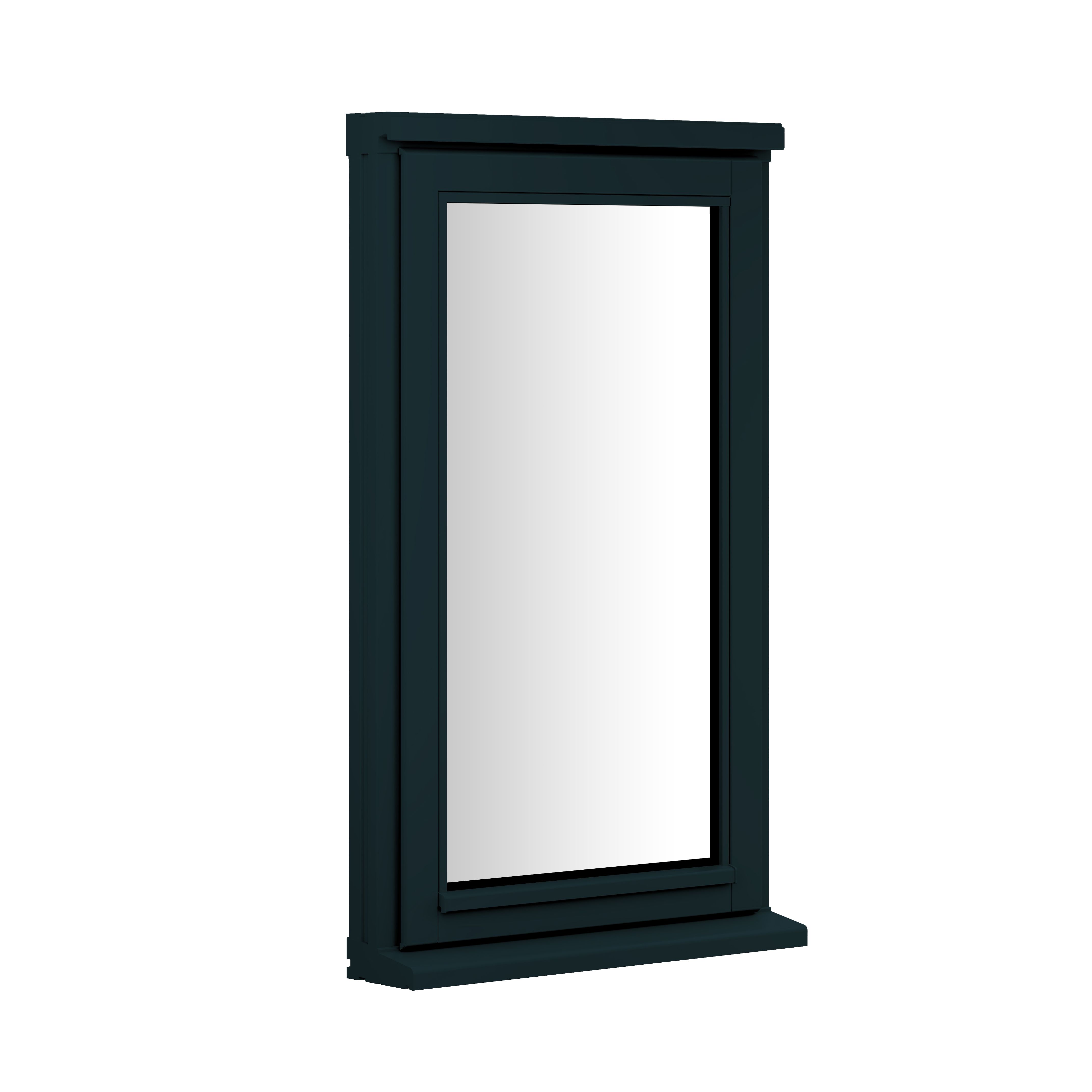 Clear Double Glazed Anthracite Grey Timber Top Hung Window, (H)895mm (W)625mm | Compare The Build