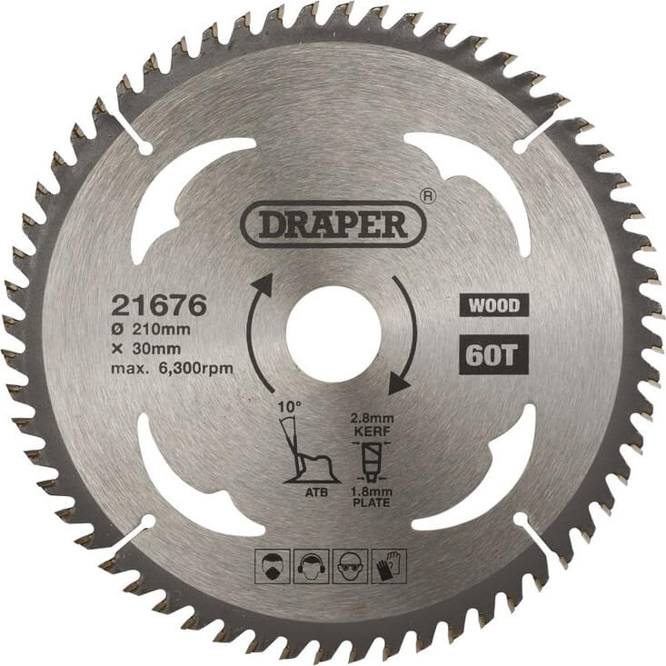 Draper TCT Wood Cutting Circular Saw Blade 210mm 60T 30mm Price Comparisons | Compare The Build