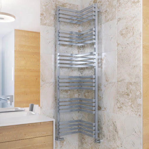 Terma Incorner Heated Towel Rail Chrome Effect 1545 x 350mm Price Comparisons | Compare The Build