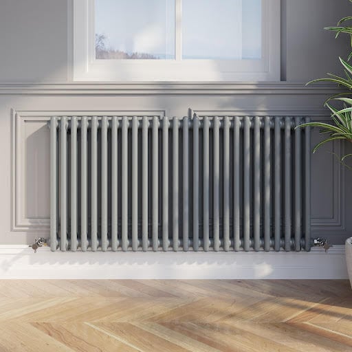 Park Lane Traditional Colosseum Double Bar Column Radiator Anthracite 600 x 1190mm Price Comparisons | Compare The Build