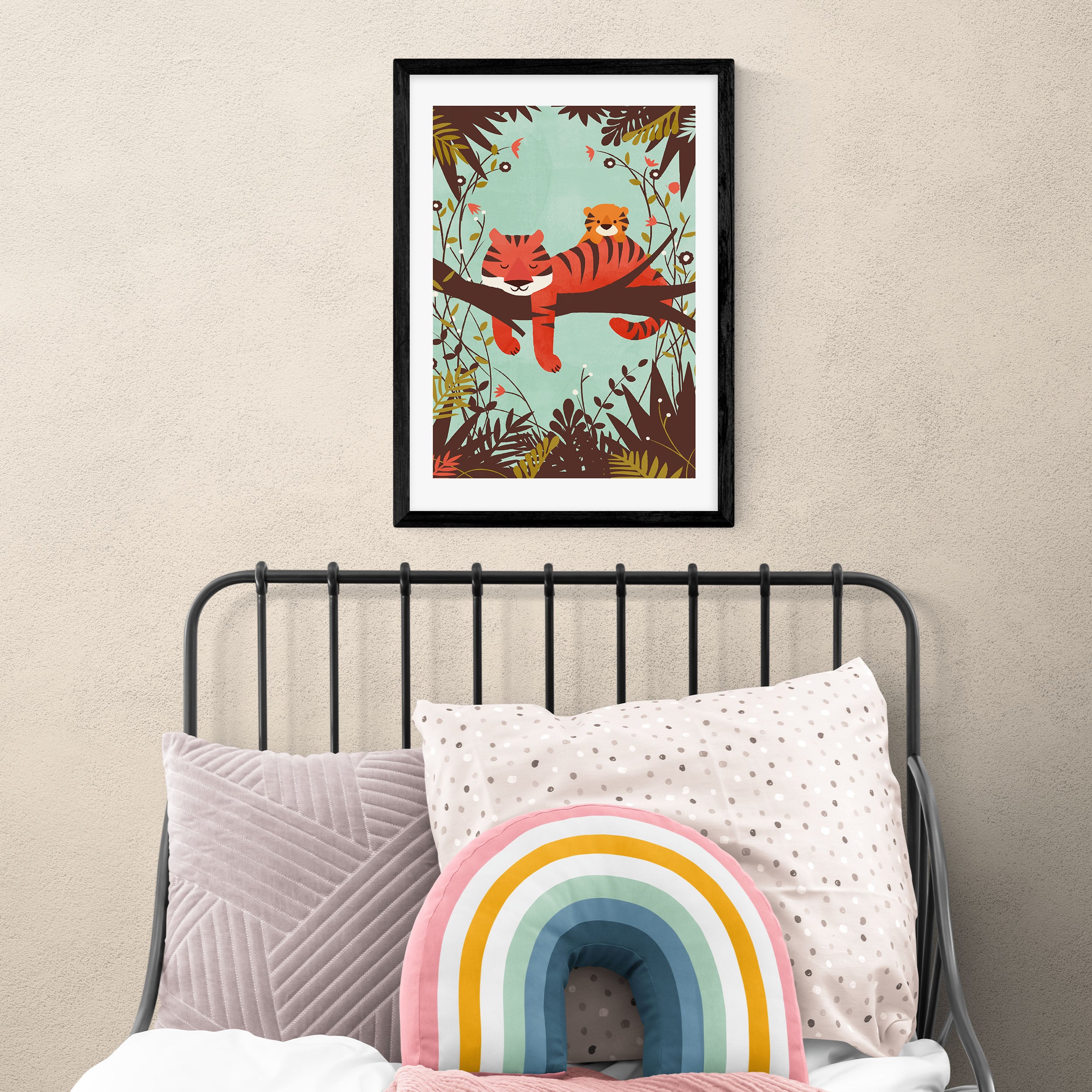 East End Prints Sleeping Tiger Print MultiColoured Price Comparisons | Compare The Build