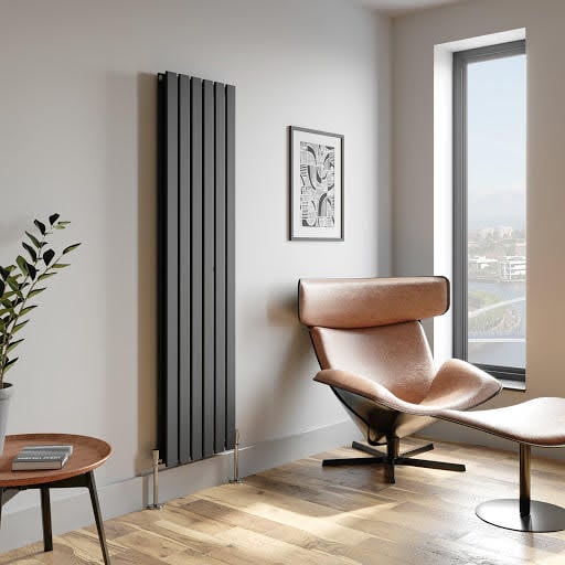 DuraTherm Vertical Double Designer Radiator - 1800 x 456 Anthracite Grey Price Comparisons | Compare The Build