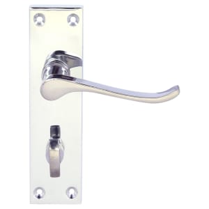 Victorian Scroll Chrome Bathroom Door Handle - 1 Pair | Compare The Build