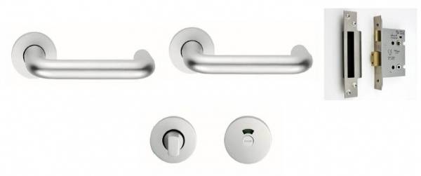 Satin Anodised Aluminium Roundbar Bathroom Lockpack 52mm x 8mm - with Indicator Price Comparisons | Compare The Build