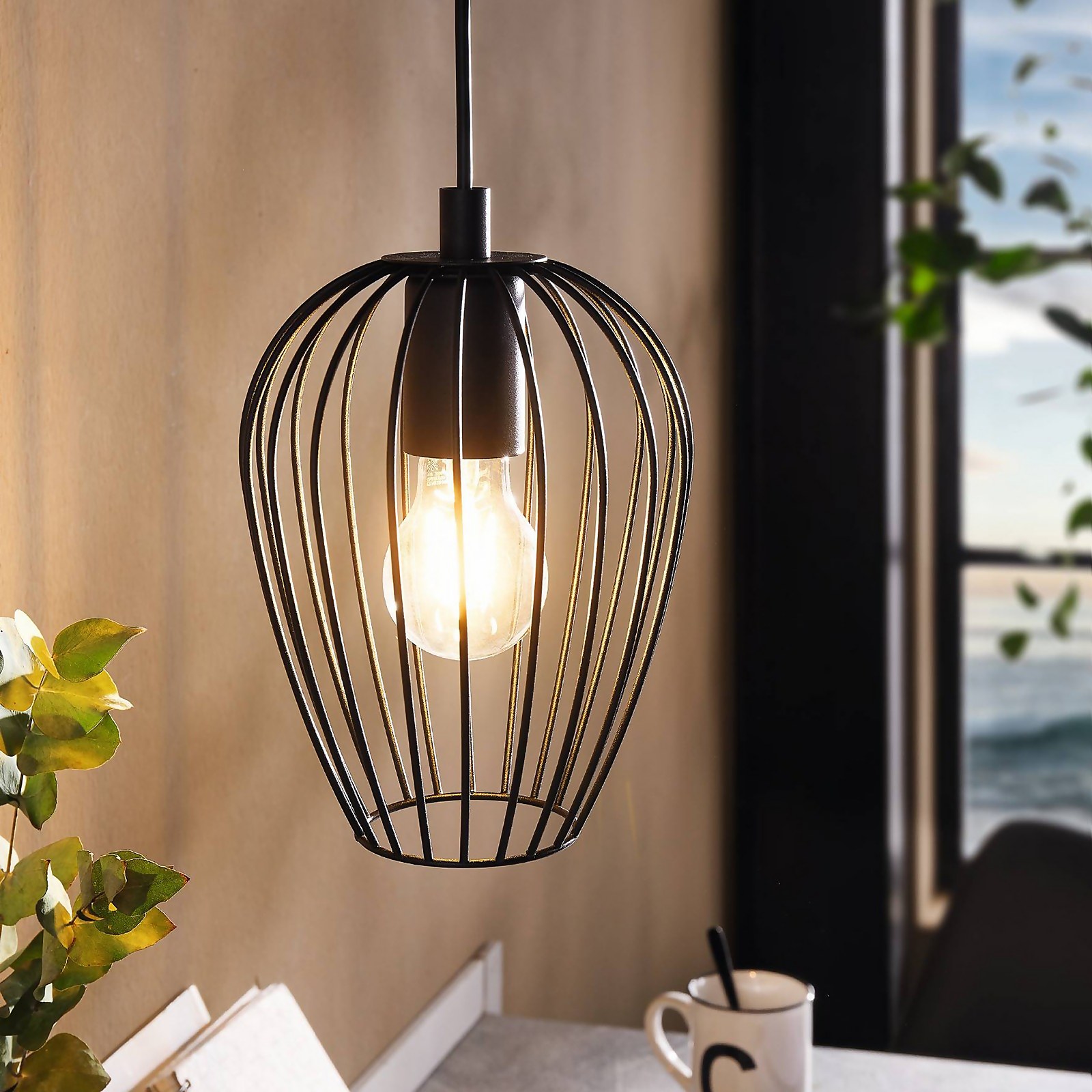 Eglo Newtown Pendant Ceiling Light - Black Price Comparisons | Compare The Build