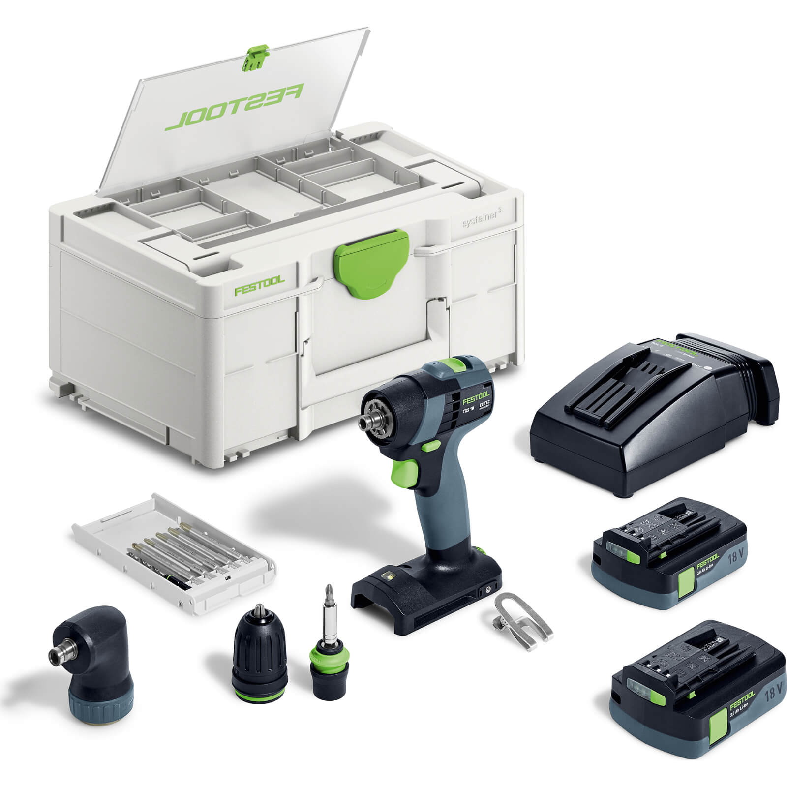 Festool TXS 18 18v Cordless Brushless Drill Driver Set 2 x 3ah Li-ion Charger Case Price Comparisons | Compare The Build