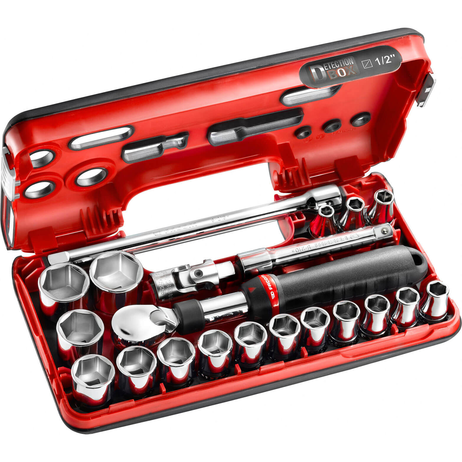 Facom 21 Piece 1/2" Drive Extendable Ratchet and Hex Socket Set Metric in Detection Box 1/2" Price Comparisons | Compare The Build