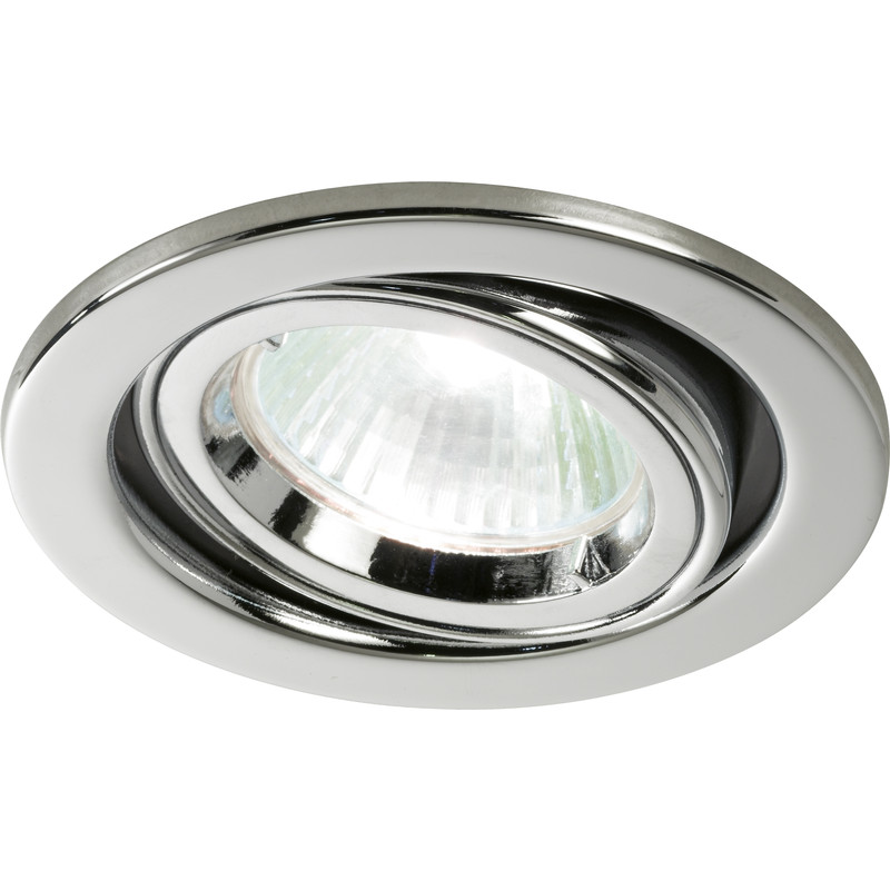 Halolite Cast Ring 240V/12V Adjustable Downlight Polished in Chrome Steel | Compare The Build