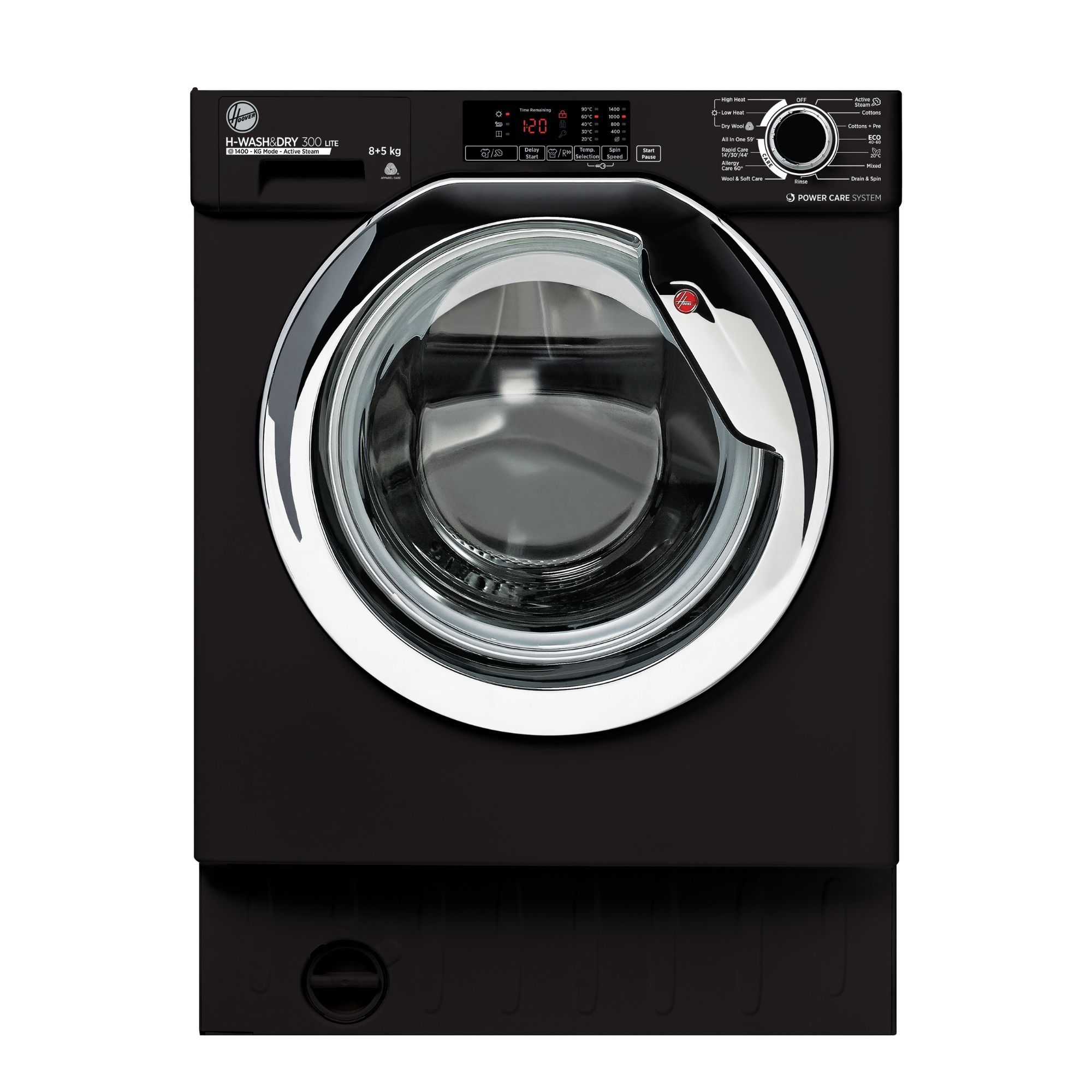 Hoover Hbds485D1Acbe-80 Black Built-In Condenser Washer Dryer, 8Kg/5Kg Price Comparisons | Compare The Build